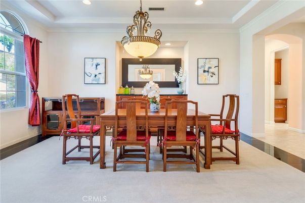 Dining room, Interior, Pendant Lights, Recessed Lighting