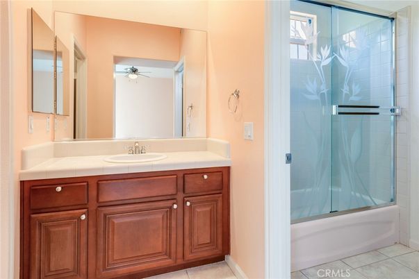 Bathroom, Glass Shower, Interior, Tile Countertops