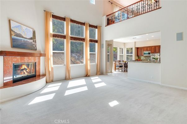 Dining room, Fireplace, Interior, Kitchen, Recessed Lighting