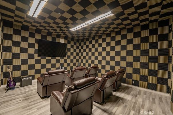 Home Theatre Room, Interior, Theatre Room, Wood Texture Flooring