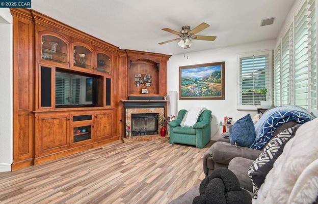 Fireplace, Interior, Living room, Wood Texture Flooring