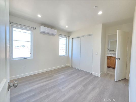 Bathroom, Empty room, Interior, Recessed Lighting, Wood Texture Flooring