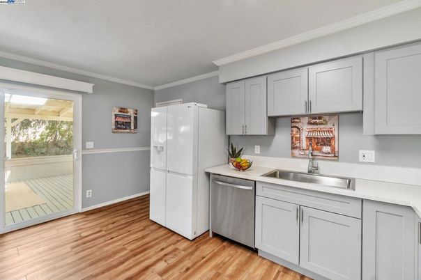 Interior, Kitchen, Wood Texture Flooring
