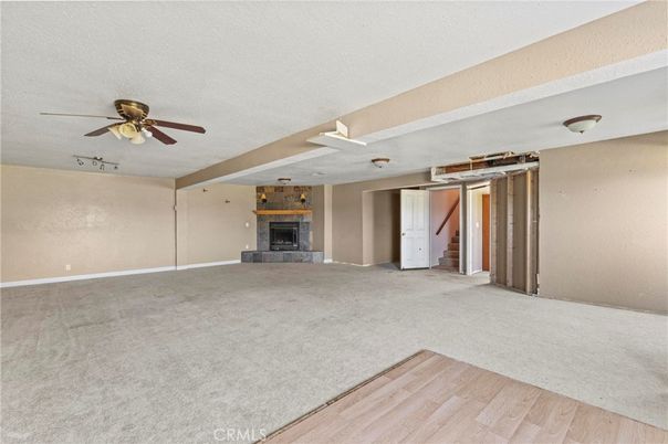 Empty room, Fireplace, Interior, Wood Texture Flooring