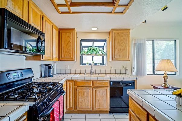 Interior, Kitchen, Recessed Lighting, Tile Countertops