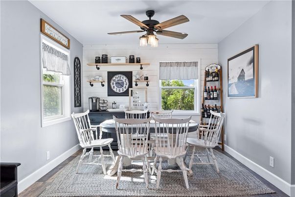 Dining room, Interior, Wood Texture Flooring