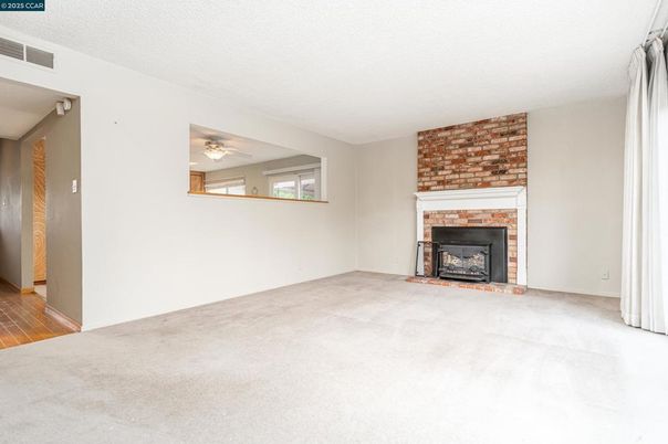 Empty room, Fireplace, Interior