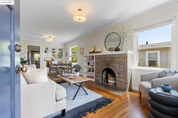 Dining room, Fireplace, Interior, Living room, Wood Texture Flooring