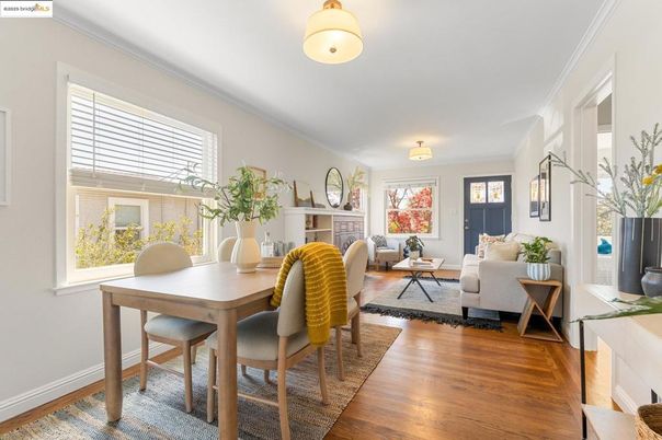 Dining room, Fireplace, Interior, Living room, Wood Texture Flooring