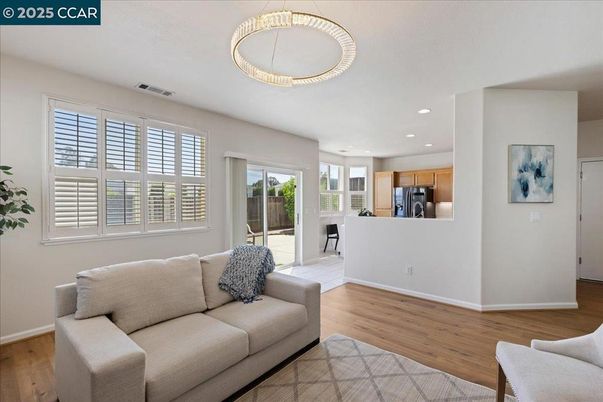 Interior, Kitchen, Living room, Pendant Lights, Recessed Lighting, Stainless Steel Appliances, Wood Texture Flooring