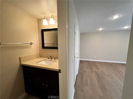 Bathroom, Interior, Recessed Lighting, Wood Texture Flooring