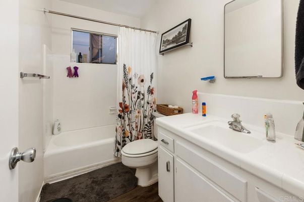 Bathroom, Interior, Tile Countertops, Wood Texture Flooring