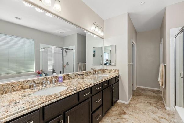 Bathroom, Dual Sink Vanities, Glass Shower, Interior