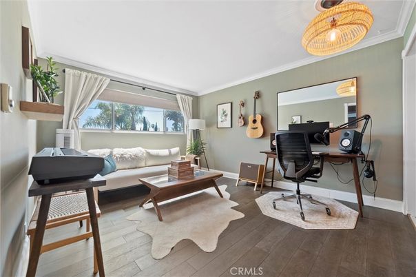 Chandelier, Home Office, Interior, Wood Texture Flooring