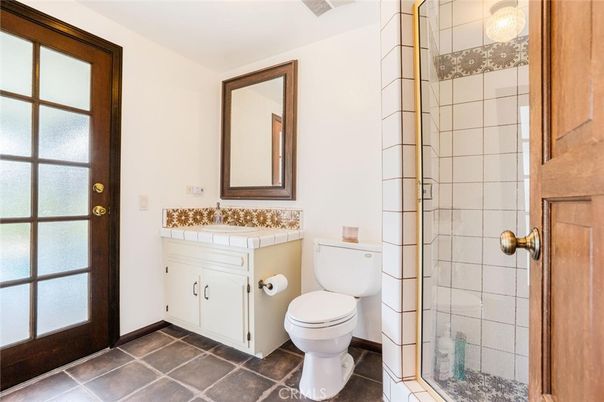 Bathroom, Glass Shower, Interior, Tile Countertops