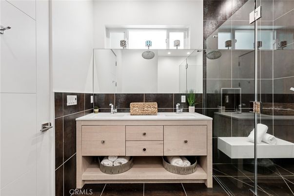Bathroom, Dual Sink Vanities, Glass Shower, Interior