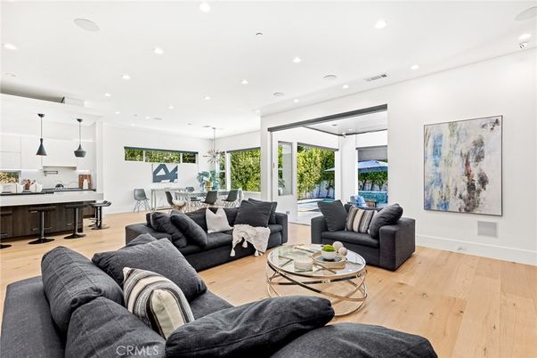 Dining room, Interior, Kitchen, Living room, Pendant Lights, Recessed Lighting, Wood Texture Flooring