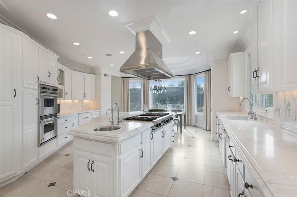 Interior, Kitchen, Recessed Lighting, Stainless Steel Appliances, Tile Countertops