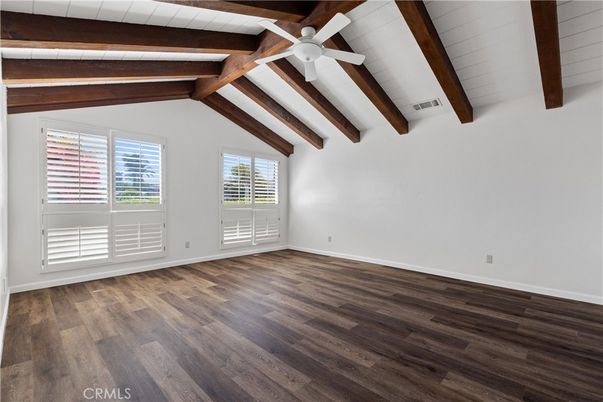 Empty room, Interior, Wooden Beams, Wood Texture Flooring