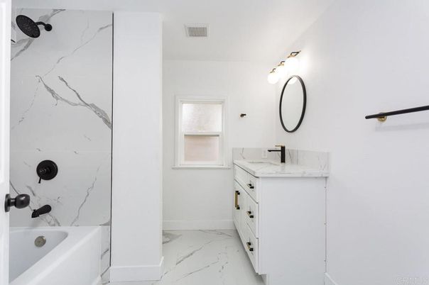 Bathroom, Dual Sink Vanities, Interior, Marble, Marble Walls