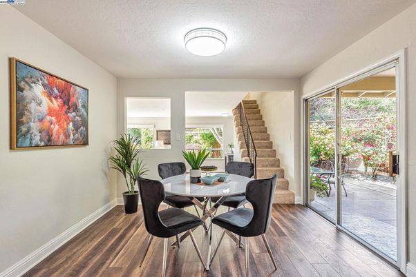 Dining room, Interior, Wood Texture Flooring