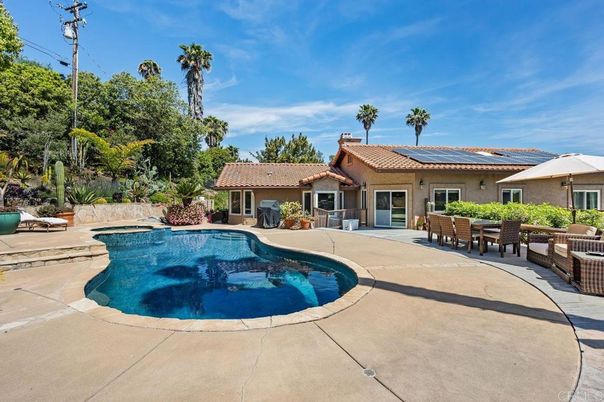 Exterior, Pool, Solar Panels