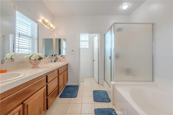 Bathroom, Dual Sink Vanities, Glass Shower, Interior, Tile Countertops