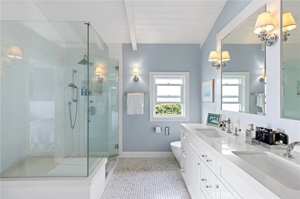Bathroom, Dual Sink Vanities, Glass Shower, Interior