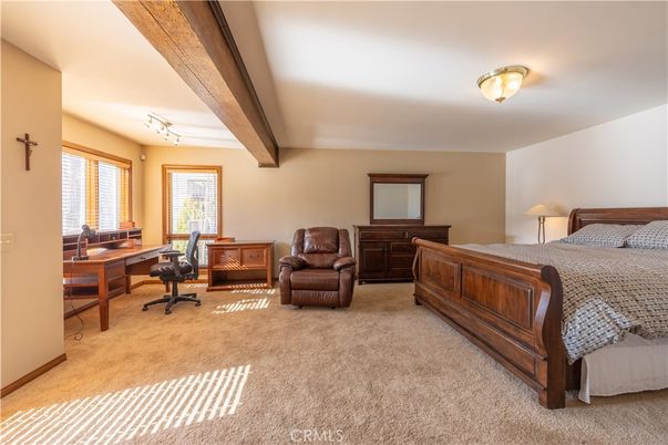 Bedroom, Home Office, Interior, Wooden Beams