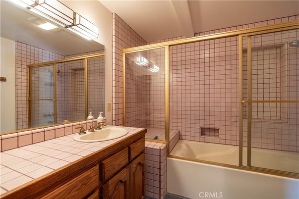 Bathroom, Glass Shower, Interior, Tile Countertops