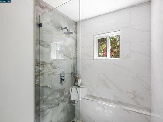 Bathroom, Glass Shower, Interior, Marble Walls