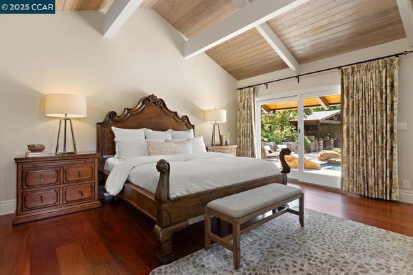 Bedroom, Interior, Wooden Ceilings, Wood Texture Flooring