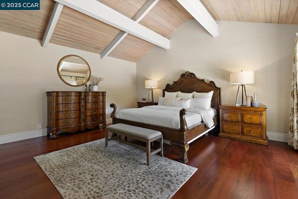 Bedroom, Interior, Wooden Ceilings, Wood Texture Flooring