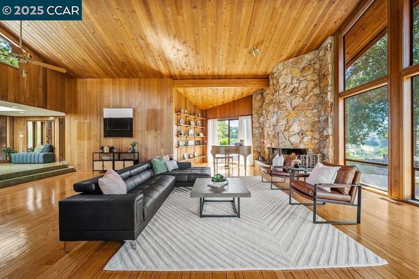 Fireplace, Interior, Living room, Stone Walls, Wooden Ceilings, Wood Texture Flooring, Wooden Walls