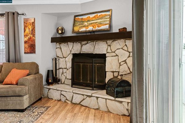Fireplace, Interior, Wood Texture Flooring