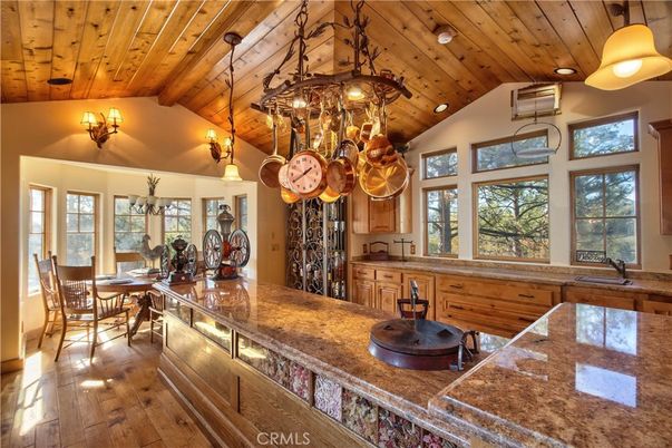 Chandelier, Dining room, Interior, Wooden Beams, Wooden Ceilings, Wood Texture Flooring