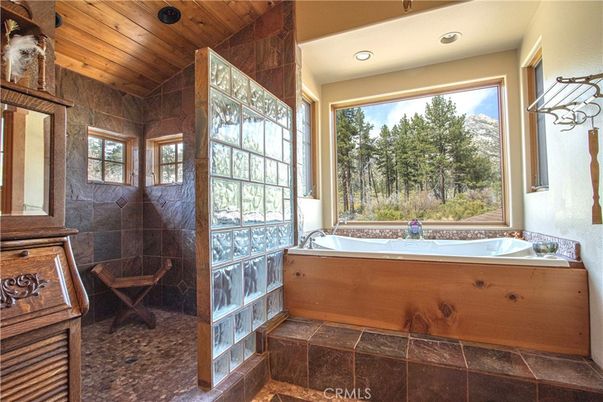 Bathroom, Interior, Recessed Lighting, Wooden Ceilings