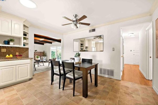 Dining room, Interior, Kitchen, Wooden Beams