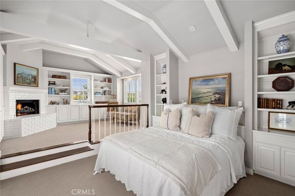 Bedroom, Fireplace, Interior