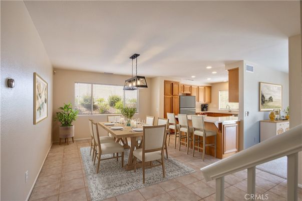 Dining room, Interior, Kitchen, Pendant Lights, Recessed Lighting