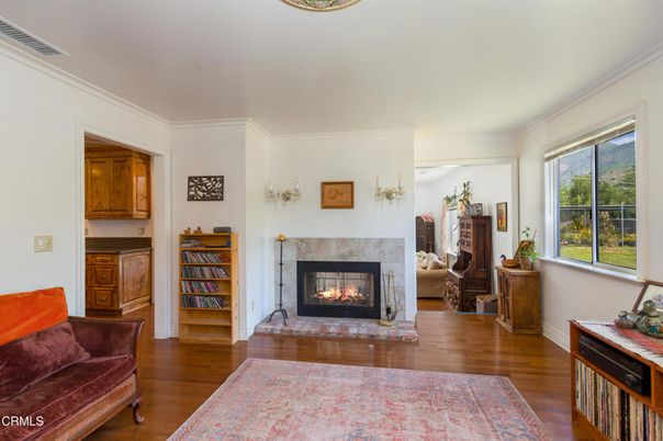 Fireplace, Interior, Wood Texture Flooring