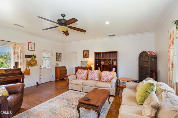 Interior, Living room, Piano, Recessed Lighting, Wood Texture Flooring