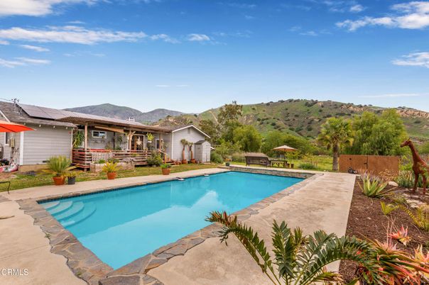 Exterior, Pool, Solar Panels