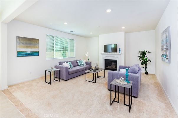 Fireplace, Interior, Living room, Recessed Lighting