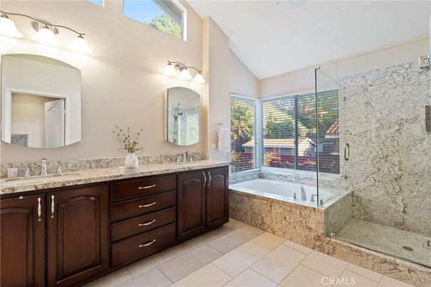 Bathroom, Dual Sink Vanities, Glass Shower, Interior
