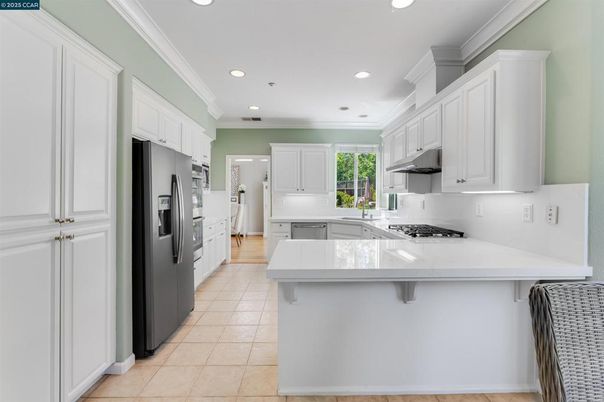 Interior, Kitchen, Recessed Lighting, Stainless Steel Appliances