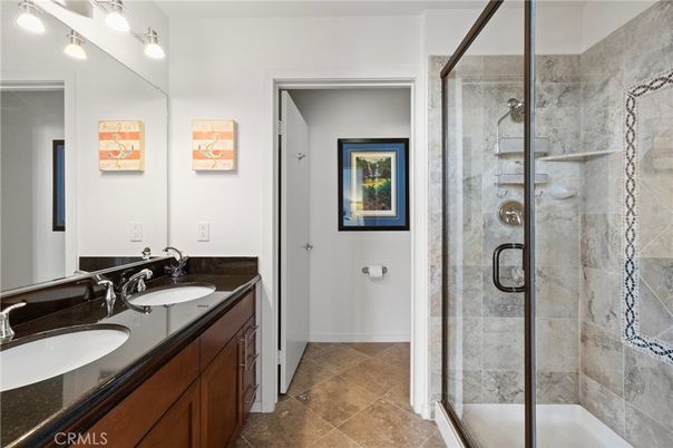 Bathroom, Dual Sink Vanities, Glass Shower, Interior