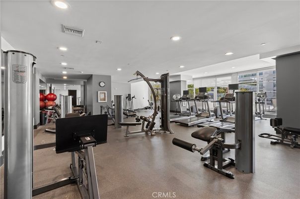 Fitness Equipment, Gym, Interior, Recessed Lighting