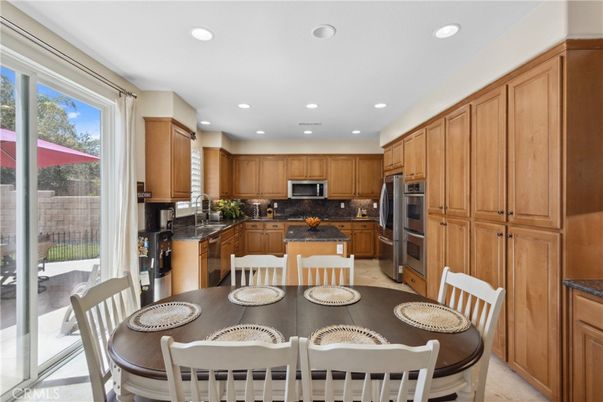 Dining room, Interior, Kitchen, Recessed Lighting, Stainless Steel Appliances