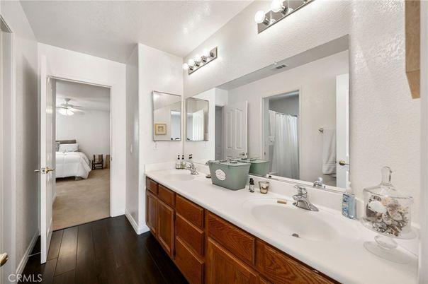 Bathroom, Bedroom, Dual Sink Vanities, Interior, Wood Texture Flooring